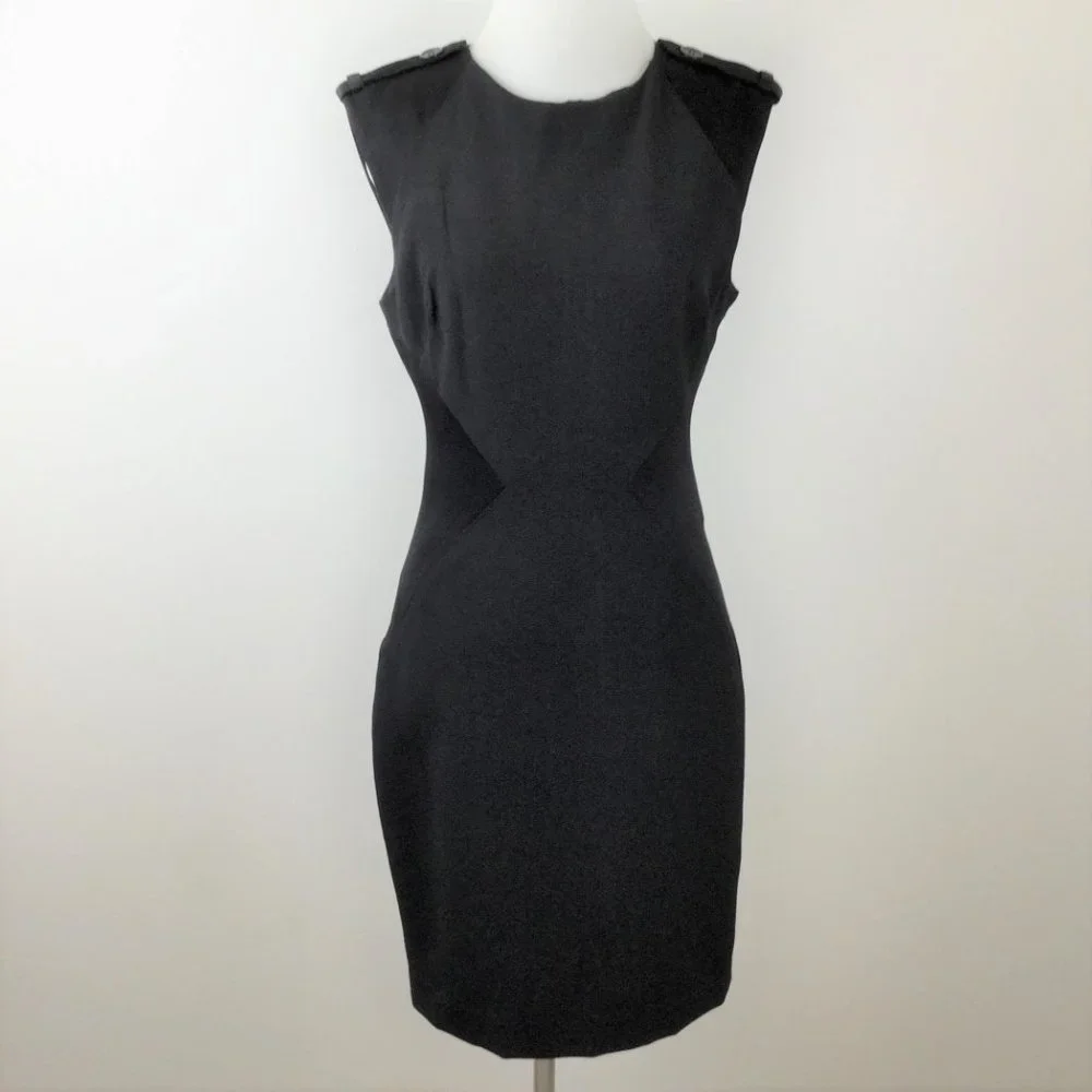 Bebe Black Sheath Dress 4 - Picture 2 of 7